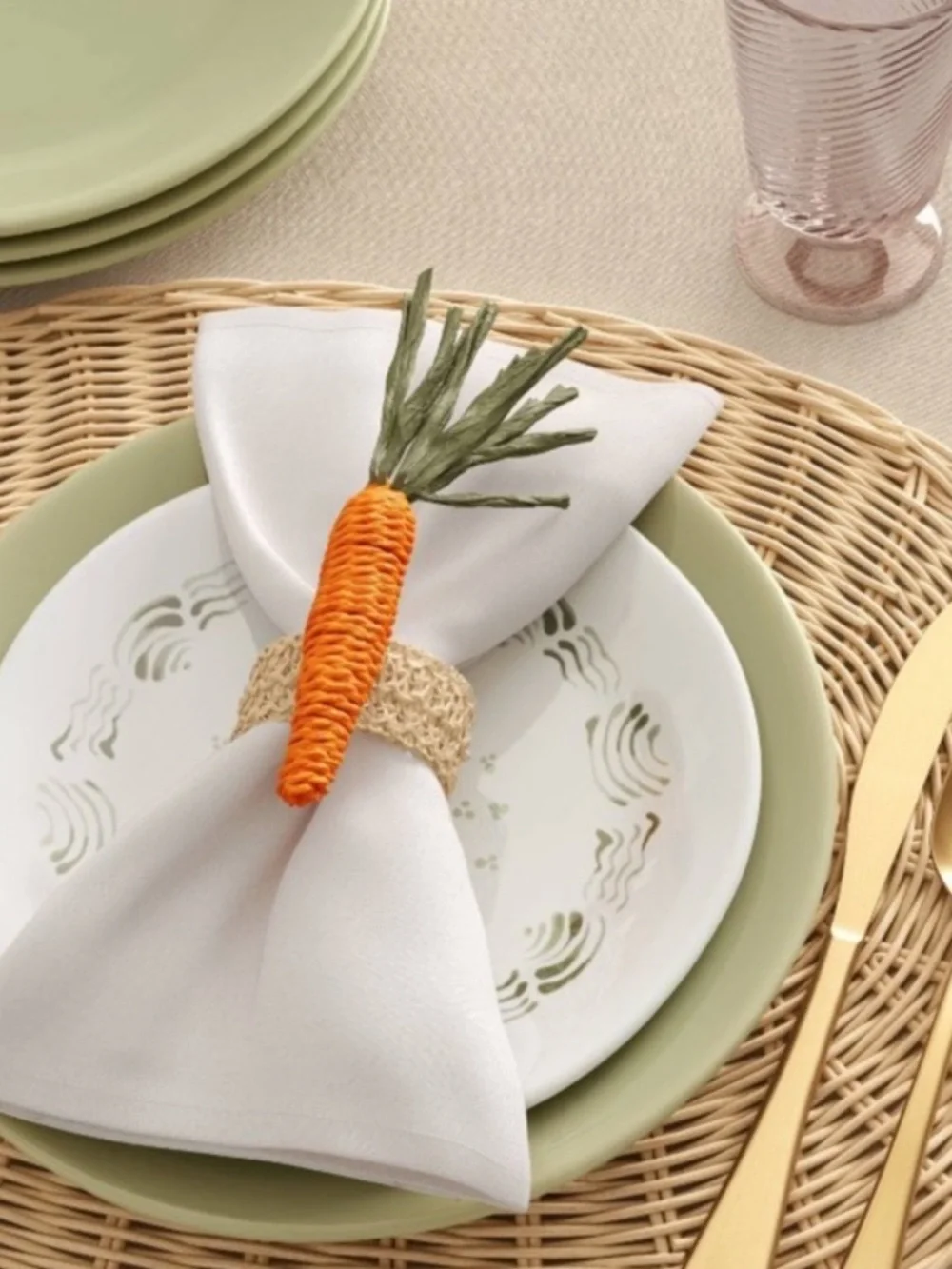 New! 2-Pack Woven Carrot Napkin Rings from Threshold™, Spring 2026